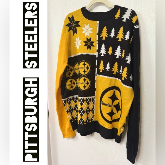 NFL Pittsburgh Steelers Football Sports Crewneck Sweater Christmas Winter Cozy - Picture 2 of 7